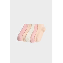 Defacto Rahat Lastikli 5li Pamuklu Patik Çorap Kız Çocuk H3086a8nspn2 Pembe-pn2
