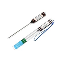 Dijital Gıda Ve Et Termometresi - Lcd Ekranlı Hızlı Ölçüm Saplama Termometre - Mutfak, Barbekü, Süt Ve Su İçin Hassas Sıcaklık Ölçer Ahşap