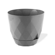 Omnipazar Krs-456 Yakamoz Tabaklı Plastik Saksı Takımı 15 Litre No 6 Gri