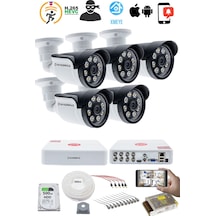 5 Kameralı Güvenlik Kamerası Seti - Kdj-5s-8w-ss-p-v1