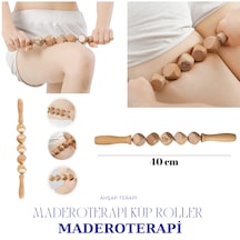 1sen Art & Beauty Maderoterapi Küp Roller Ahşap Masaj Aleti Açık Kahverengi