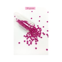 Dökme Cam Kum Boncuk Büyük Boy 6/0 4 Mm - 20 Gram - Açık Mor - Bnc094