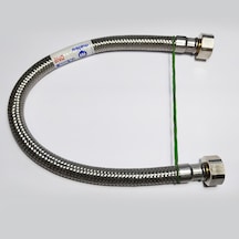 Serel Klozet Bağlantı Fleksi Hortumu (Mateu - FIL-NOX)  35 CM 3/8 - 3/8 Krom