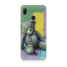 Huawei P Smart 2019 Uyumlu Soyut Renkli Oyuncak Ayı Desenli Silikon Kılıf Çok Renkli