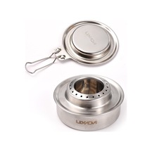 Lixada-açık Paslanmaz Çelik Alkol Sobası 120 Ml Sırt-gümüş Gümüş