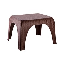 Plastik Hasır Sehpa Kahverengi 60X51 Cm