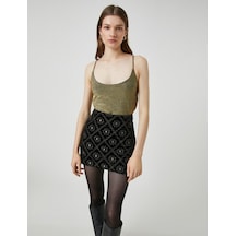 Koton Simli Atlet U Yaka Çapraz Askılı Altın 3wak30005pk 3WAK30005PK199