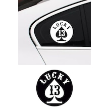 Lucky 13 Sticker, Oto Sticker, Motor Sticker 20x20 Cm