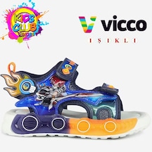 Vicco Kodi Işıklı Sandalet Ortopedik Çocuk Sandalet Lacivert