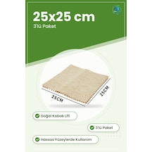Temizlik Bezi Doğal Kabak Lifi 25x25 Cm 3'lü Çok Amaçlı Mutfak Ba Çok Renkli
