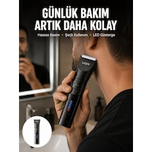 Erkek Saç Ve Sakal Kesme Makinesi Su Geçirmez Sessiz Motorlu Yeni Nesil