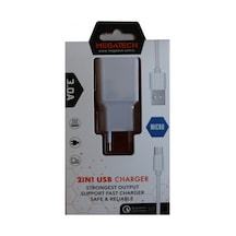 Megatech CC01 5V-3.0 Ev Şarj+ Micro Kablo Hızlı Şarj