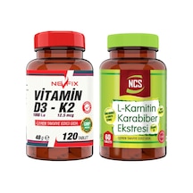 L-carnitine Karabiber 60 Tablet & Nevfix D3-k2 120 Tablet