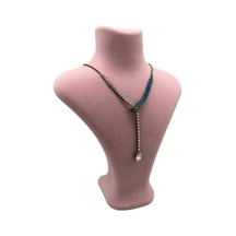 Yerli Üretim Londra Model Süet Kumaş Pembe Renk 28/ 22 Cm Kolye Sergileme Mankeni Çok Renkli