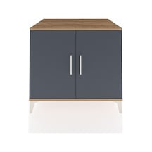 Kronos Şifonyer 2 Raflı 2 Kapaklı 88x59x80 Çam-antrasit Atlas Çam