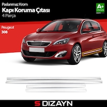 S-Dizayn Peugeot 308 Kapı Koruma Çıtası Krom 2014-2021