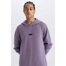 DeFactoFit Standart Fit Kapüşonlu Skuba Dalgıç Kumaş Sporcu Sweatshirt D7364AX25SPPR506