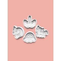 Unicorns Kurabiye Kalıbı Ve Şeker Hamuru Kalıbı 4'lü Set 0508-set