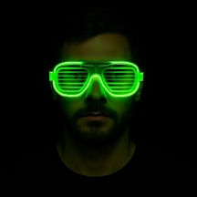 Yeşil Led Işıklı Parti Gözlüğü - Neon 3 Modlu Diğer