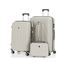 Mçs Polipropilen 3lü Valiz Seti Büyük & Orta & Makyaj V305 S21yy1000078-set 00424 3'lü Set Çok Renkli