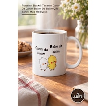 1 Adet Kupa Bardak Porselen Baskılı Tasarım Canım Da Canım Balım Da Balım Çift Taraflı Mug Hediyelik