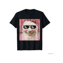 Flood Of Style Goofy Ahh Kedi Meme Dank Cursed Weirdcore Cringey Muz Kedi T-shirt Erkekler Kadınlar Için % 1 Siyah
