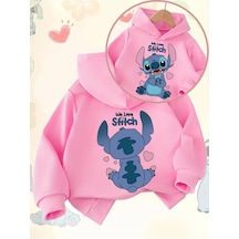 Kışlık Kapüşonlu Sweatshirt, Çocuk We Love Baskılı Çok Renkli