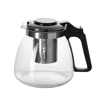 Cam Demlik, Çelik Süzgeçli, Meyve Çayı İçin, Asorti Renk, 900 Ml Kapasiteli, Çaydanlık Üstü
