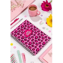 Denden Benim Ajandam Pembe Leopar 17x24 Standart
