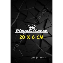 Royal Stance Sticker Folyo - Beyaz - 20 X 6 Cm