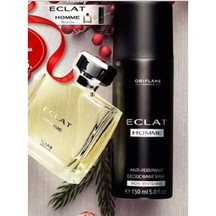 Oriflame Eclat Homme Erkek Parfüm EDT 75 ML + Antiperspirant Sprey Deodorant 150 ML