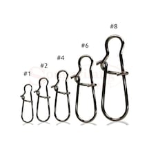 Novahub Yüzükler Balıkçılık Konektörü Güçlü Güzel Fırdöndüler Balıkçılık İçin Kilit Snaps Tatlı Su Tuzlu Su 100pcs-size2-55lb 100pcs-size2-55lb