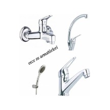 Evye lavabao banyo Bataryası ve Duş Takımı Krom