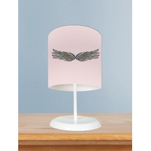 Mekta Home Bebek Ve Çocuk Odası Büyük Renkli Kanat Desenli Abajur