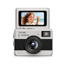 48mp 4k Mini Dijital Fotoğraf Makinesi 2.4'' Döner Selfie Ekranı Otomatik Odaklama Led Flaş Şarj Edilebilir Siyah - 913421808