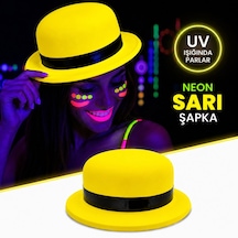 Neon Sarı Uv Parti Şapkası Plastik - Uxfo-464453 18