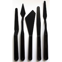 Plastik Spatül 5li Set Siyah