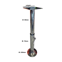 Masa Ve Koltuk Ayağı 2 Kademeli Krom 53-90cm Tekne, Yat Ve Karavan