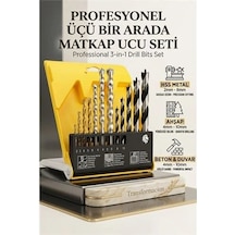 Matkap Ucu Seti- Beton Metal Ahşap Matkap Ucu Drill Bits Set 16 Lı Set 721728