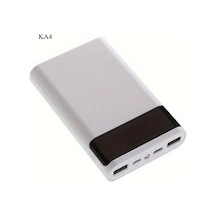 Boatshop1 Beyaz Ka4 4x18650 Tasinabilir Guc Bankasi Usb Ve Type-c İle Verimli Sarj Uzun Pil Omru İphone Samsung İcin Dayanikli Pvc Kilif