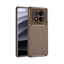 Redmi Note 14 Pro 4g Kılıf Auto Focus Karbon Kapak - Kahverengi Bzsxx00 1