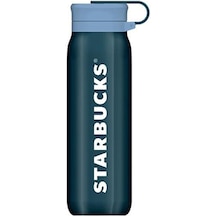 Starbucks Paslanmaz Çelik Termos - Lacivert - 591 Ml Mavi