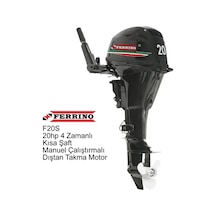 Ferrino 20 Hp 4t Dıştan Takma Motor Model:f20bms Kısa Şaft Manuel