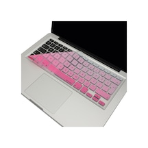 Macbook Air Pro Klavye Koruyucu Türkçe Q Gradient Eski Usb Li Model 2008/2017 Yılı İle Uyumlu Pembe