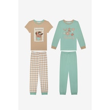 Penti Erkek Çocuk Cowboy Cat 2li Çok Renkli Pijama Takımı Çok Renkli - 677911660 Çok Renkli