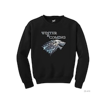 Game Of Thrones Winter İs Coming Epic Siyah Sweatshirt Siyah