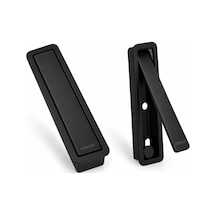 Basmalı Kapaklı Gömme Kulp 96mm Siyah