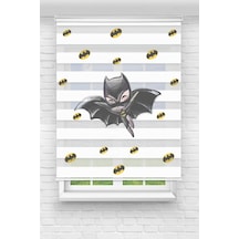 Perdecizade Enxboy Süper Kahraman Dijital Baskili Zebra Perde-cocuk Odasi-stor Perde Pz-313 Renkli