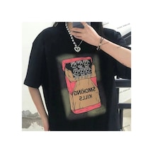 Y2k Unisex Harajuka Anime Retro Kawai Kuromi T-shirt Kod Rertr Tarzsokak 6705 Beyaz