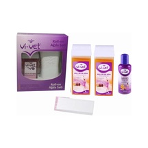 Kartuş Rollon Makine Set+2 Kartuş Ağda+10 M Bez+Temizleme Yağı 125 ML Naturel